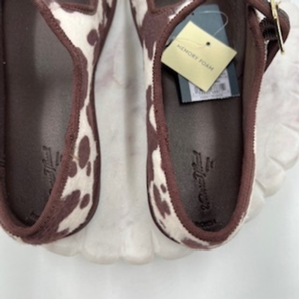 Universal Thread Womens Cow Print Mary Jane Flats Brown White Size 10 NEW - Picture 6 of 7